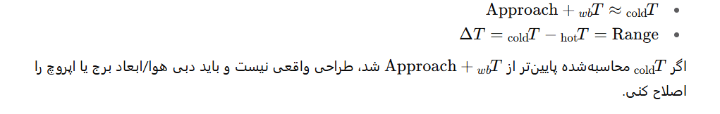 ارتباط با دمای مرطوب و اپروچ (برای کنترل امکان‌پذیری)